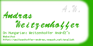 andras weitzenhoffer business card